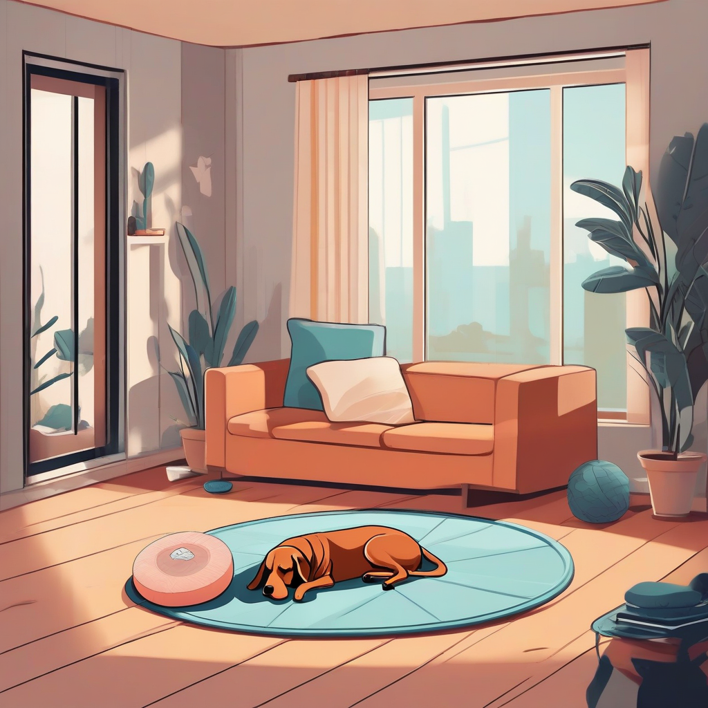 Intérieur calme illustrant l'anxiété de séparation chez le bichon havanais