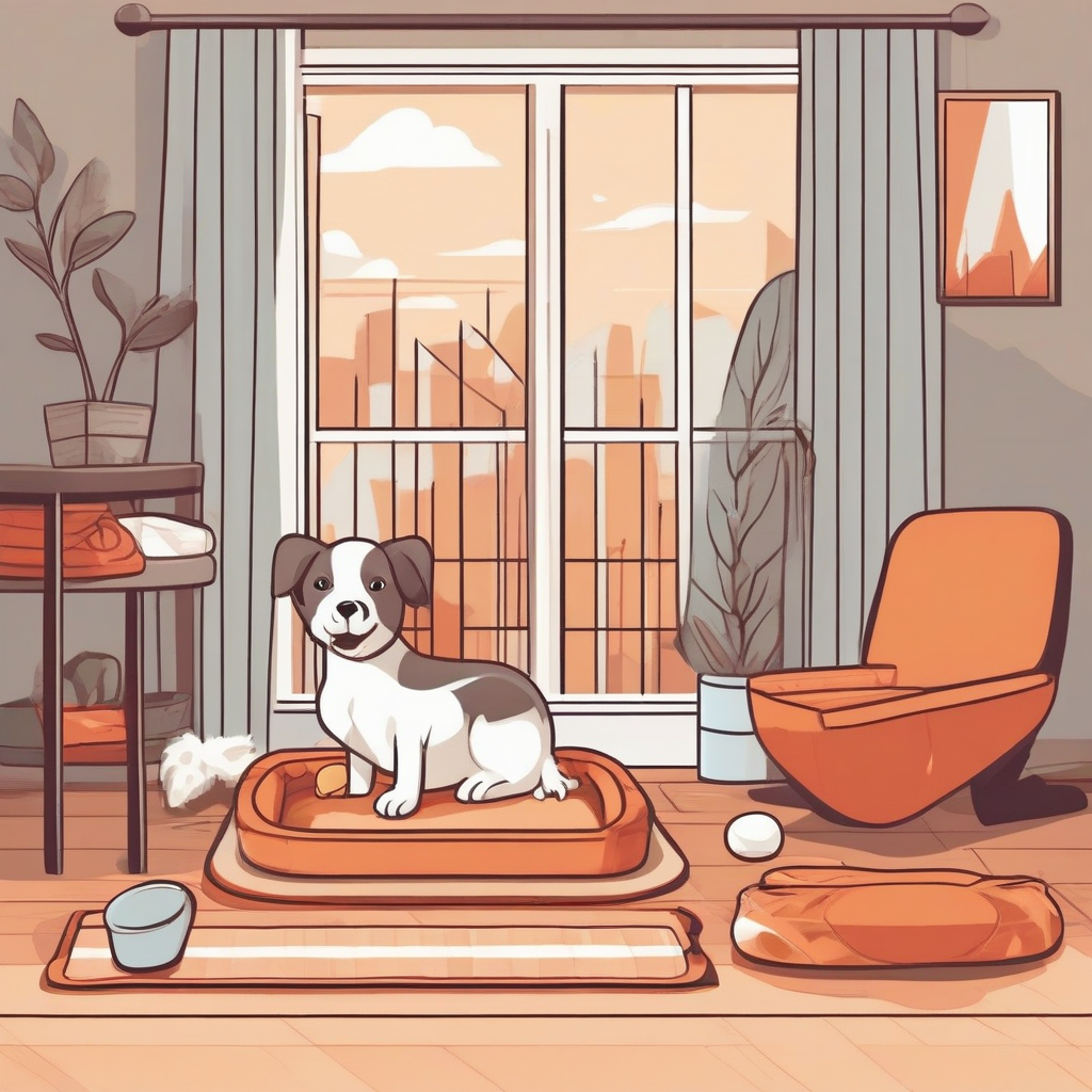 espace d'apprentissage de la propreté pour chiot Bichon Havanais avec caisse et tapis éducateur